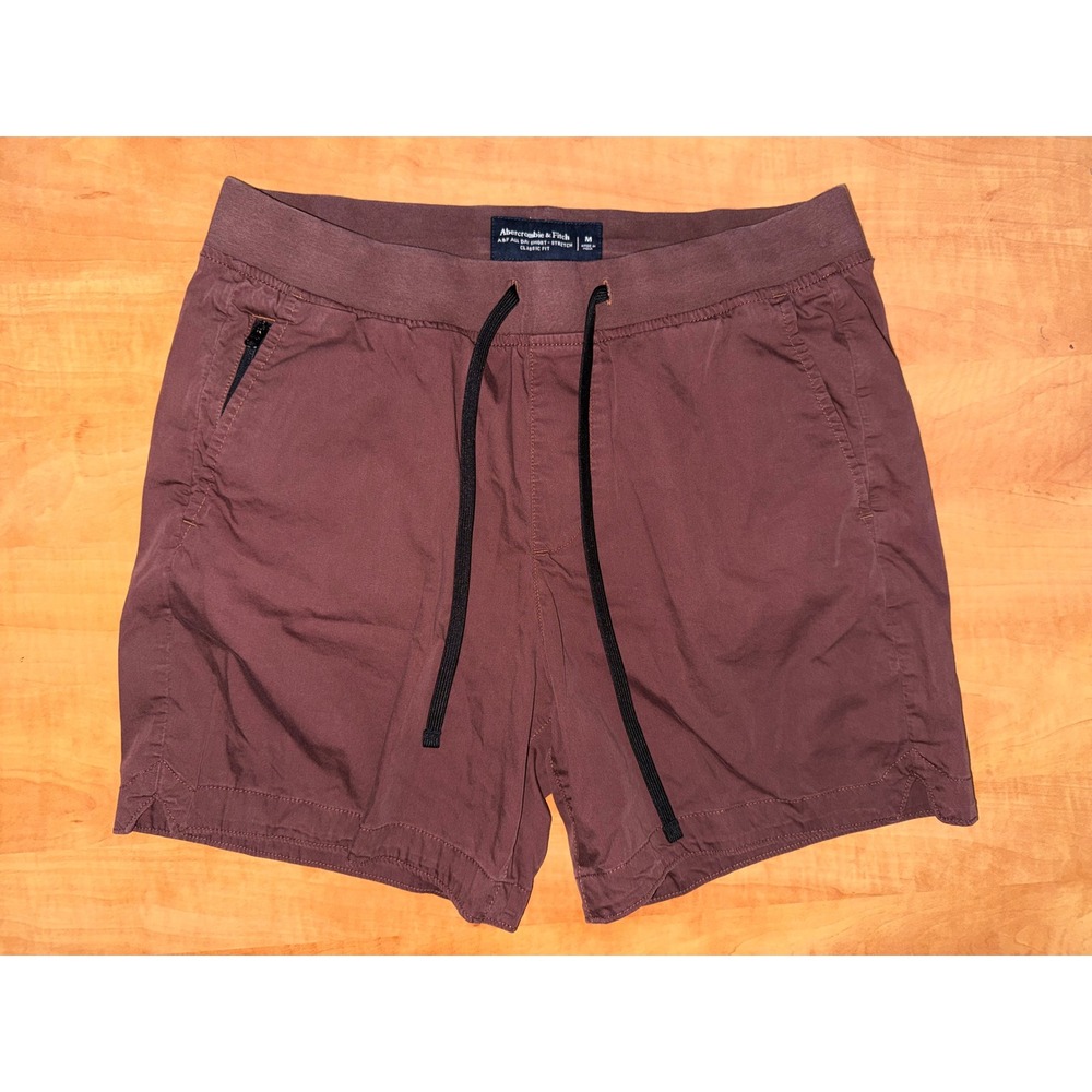 Abercrombie & Fitch All Day Short Stretch Classic Fit Burgundy Brown Mens Medium